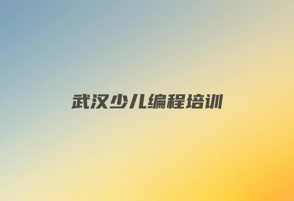 武汉黄陂区李集街道机器人编程培训学校