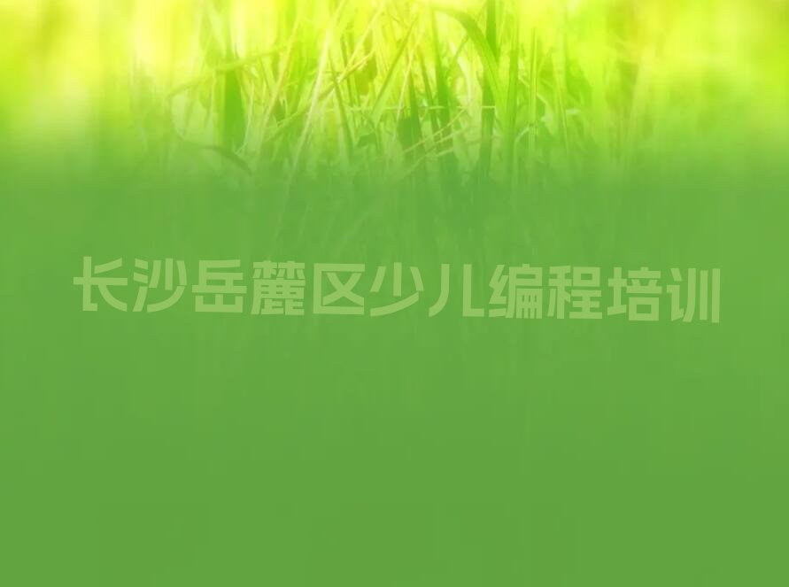 长沙岳麓区少儿编程培训