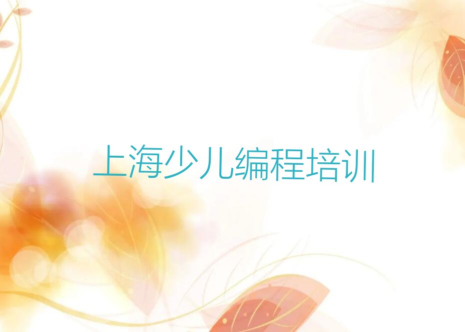 上海少儿编程培训学校