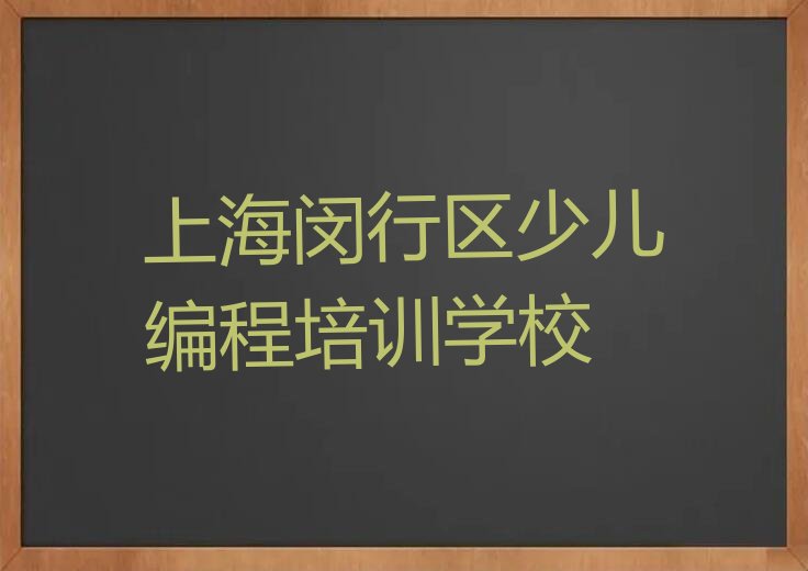 上海闵行区少儿编程培训学校