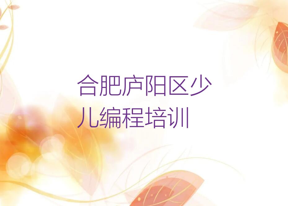 十大合肥庐阳区有名的青少年编程培训新排名排行榜名单一览表排行榜