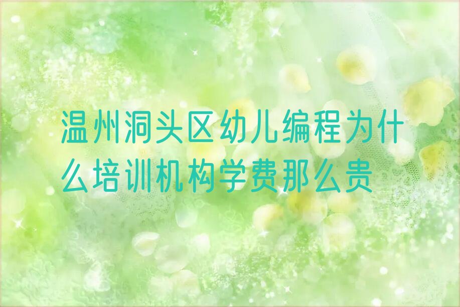 温州洞头区少儿编程培训中心