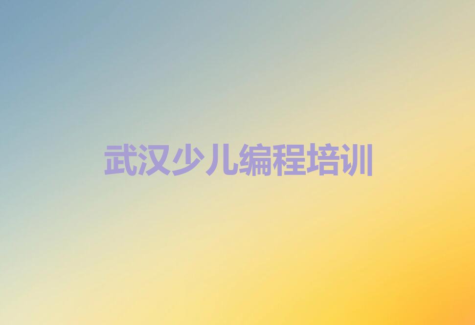 武汉江岸区车站街道少儿编程培训学校