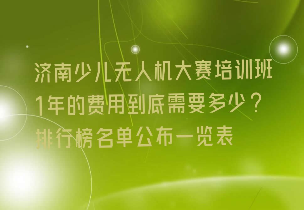 济南少儿无人机大赛培训学校