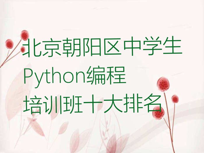 十大北京朝阳区中学生Python编程培训班十大排名排行榜