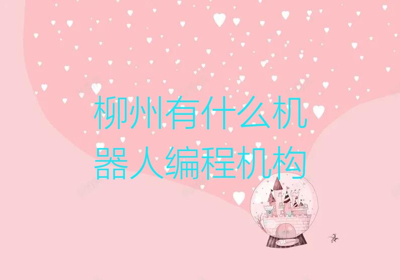 柳州少儿编程培训班