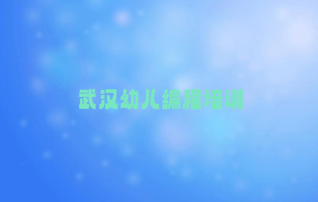 武汉江夏区少儿编程培训班