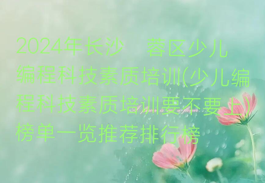 长沙少儿编程培训班