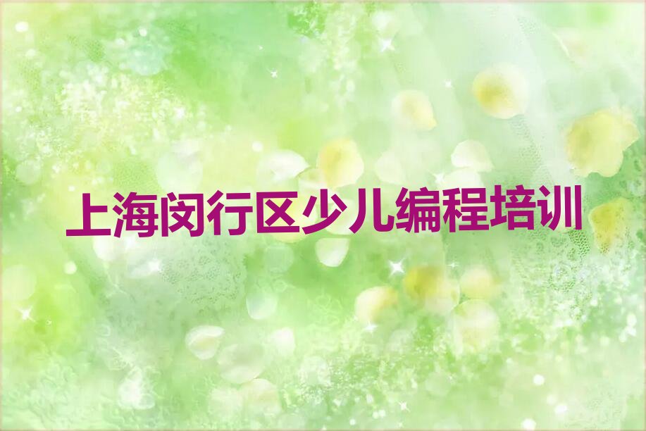 上海闵行区少儿编程培训