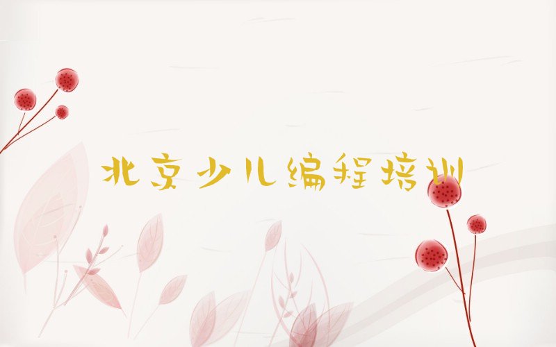 北京少儿编程培训学校
