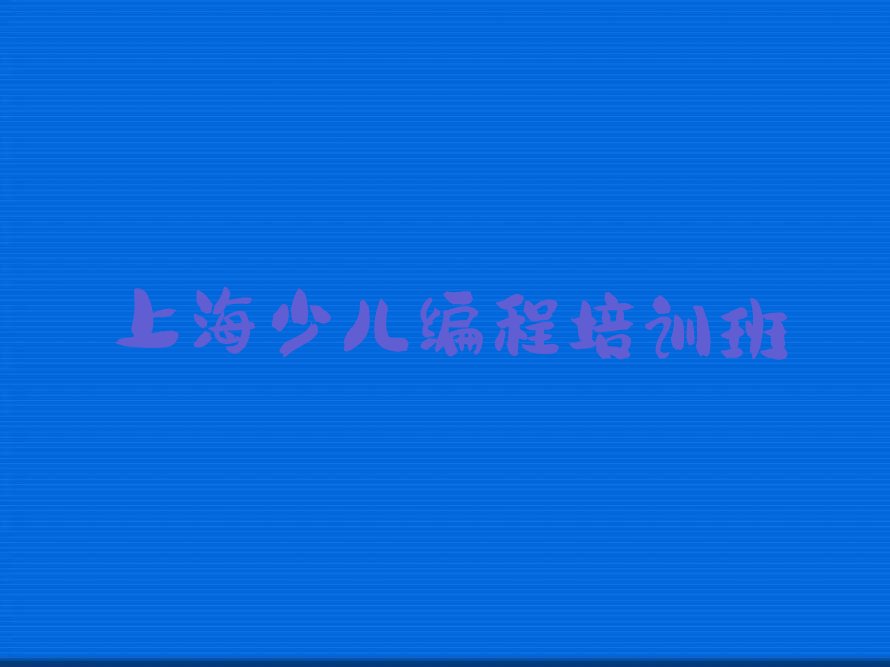 上海少儿编程培训班