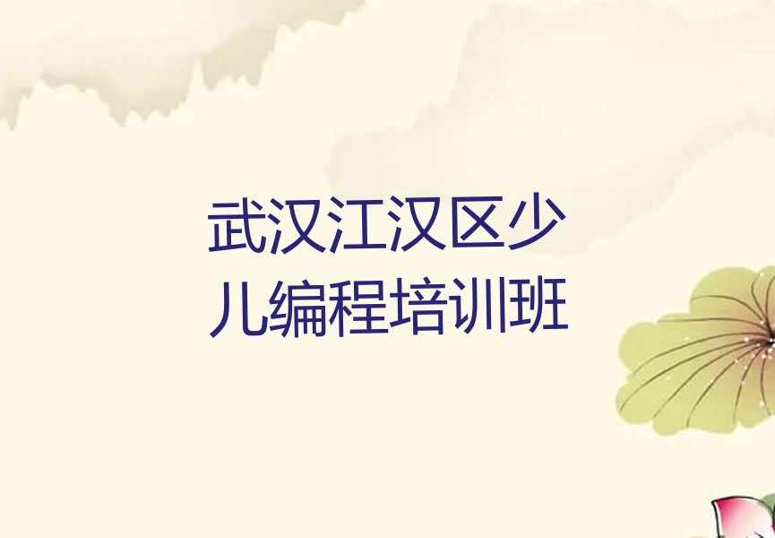 武汉江汉区少儿编程培训班