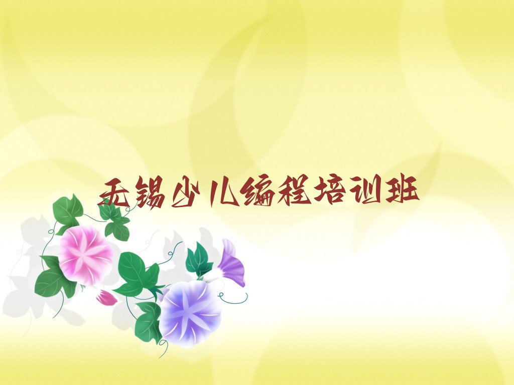 无锡少儿编程培训班