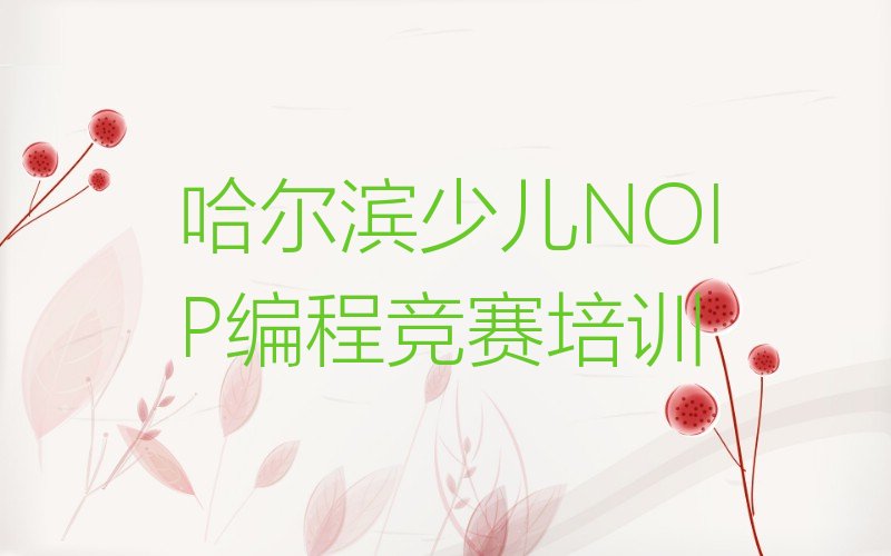 哈尔滨平房区少儿NOIP编程竞赛培训学校