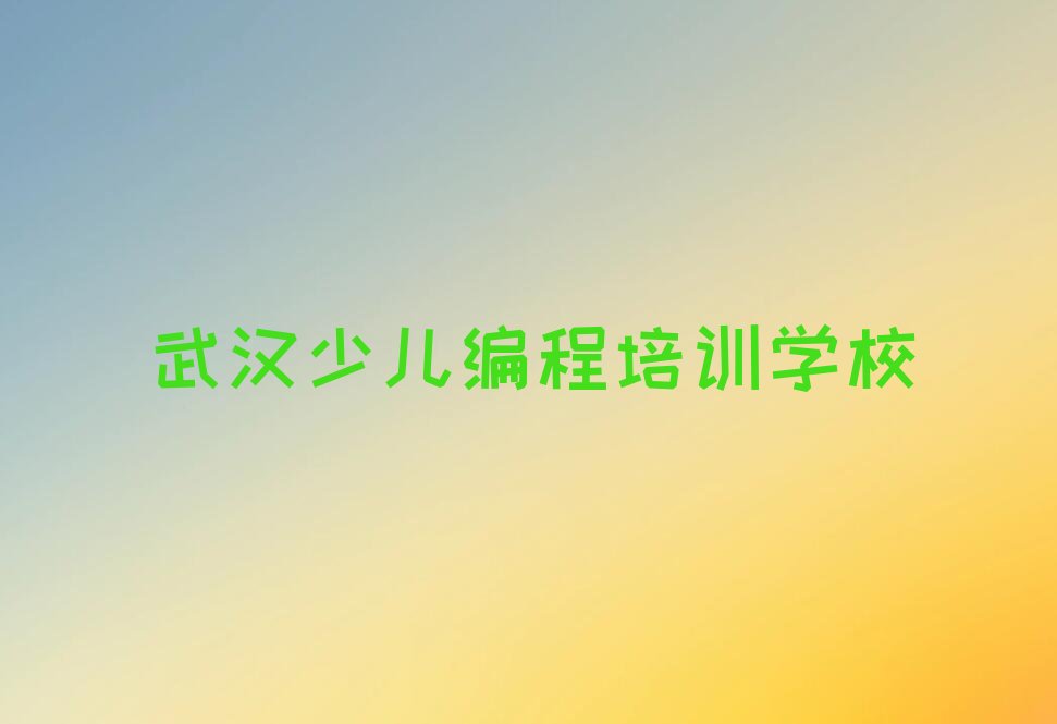 十大武汉市江汉区幼儿编程培训班排行榜