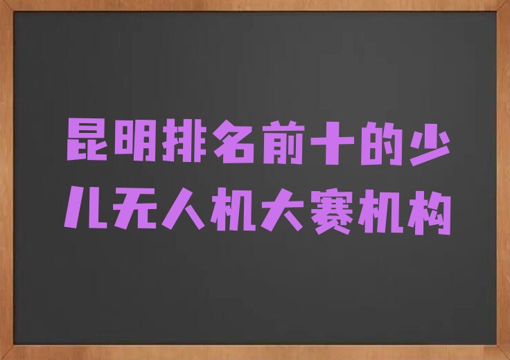 十大昆明排名前十的少儿无人机大赛机构排行榜