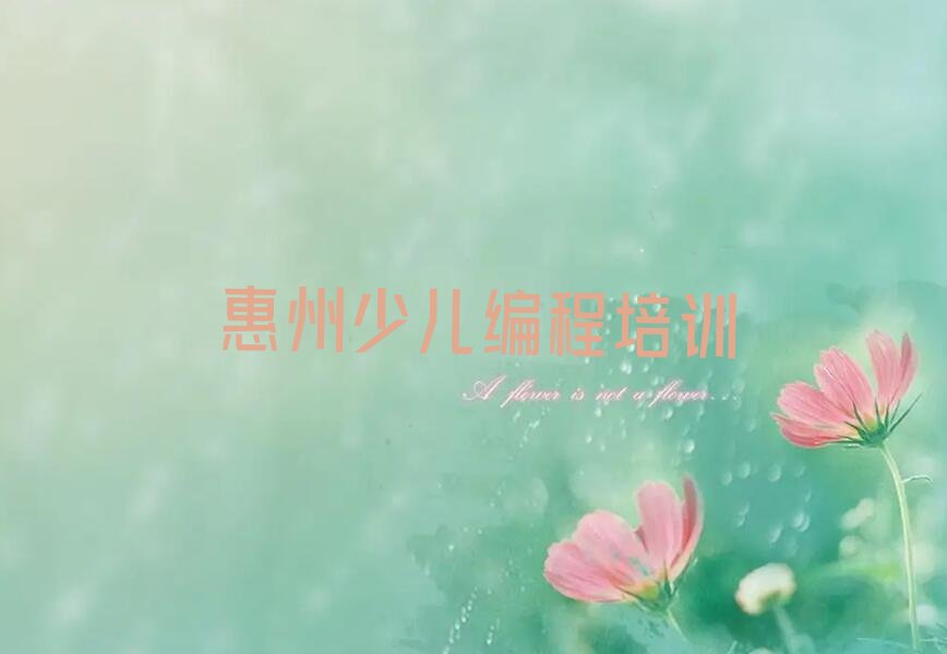 十大惠州惠阳区学小孩编程学校学费多少排行榜