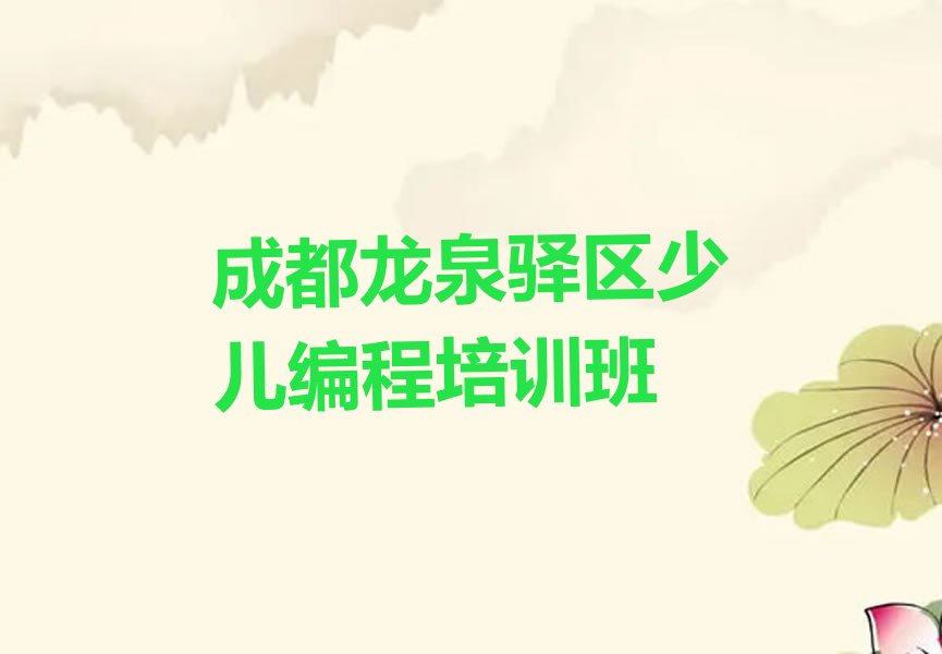 成都龙泉驿区少儿编程培训班