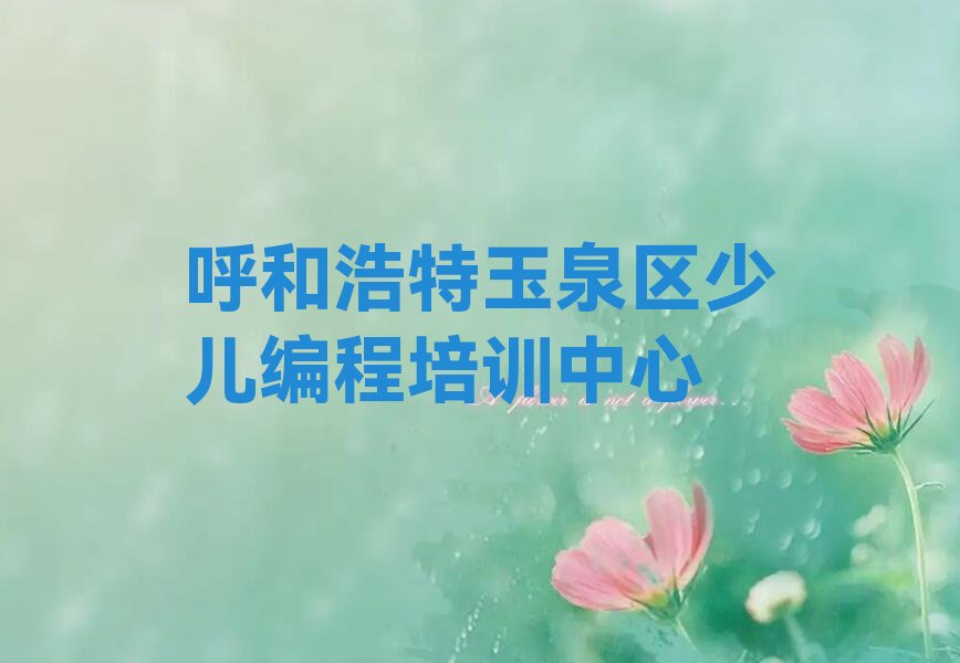 呼和浩特玉泉区少儿编程培训中心