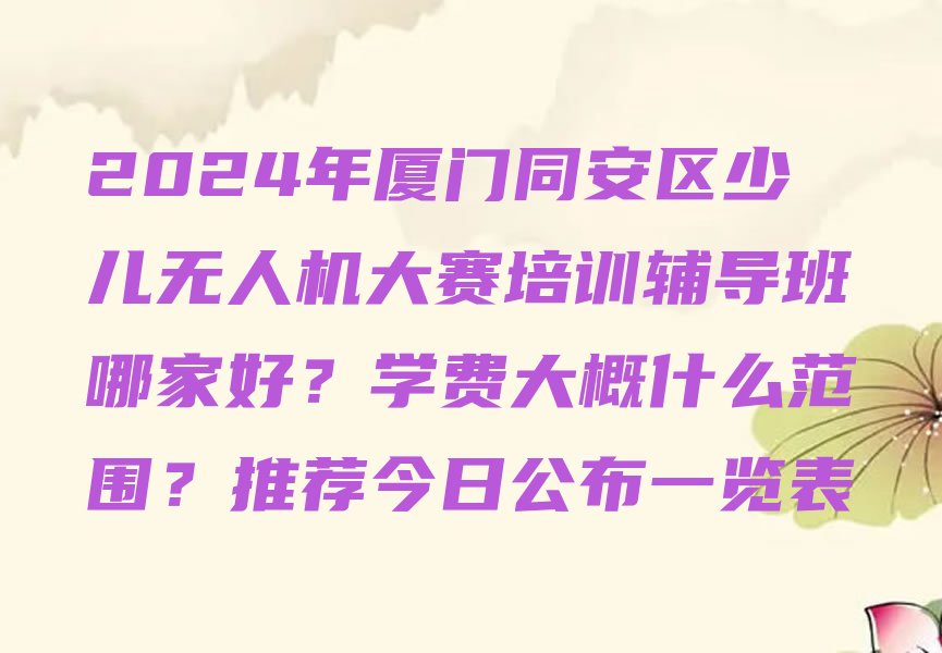 厦门少儿无人机大赛培训学校