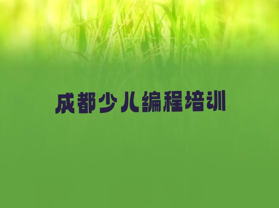 成都少儿编程培训