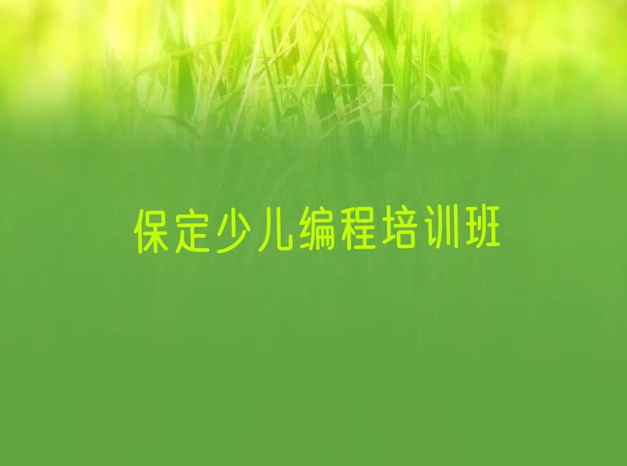 保定少儿编程培训班