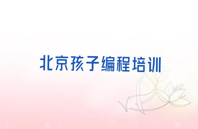 北京东城区崇文门外街道少儿编程培训学校