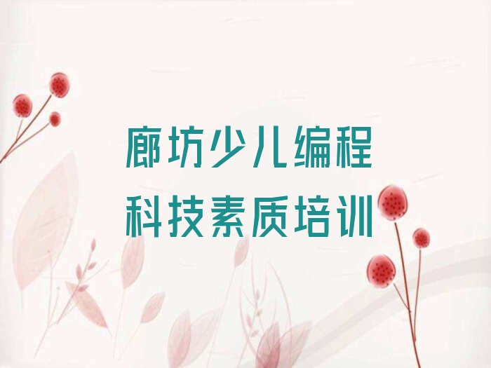 十大廊坊广阳区少儿编程科技素质教育培训哪里好排行榜