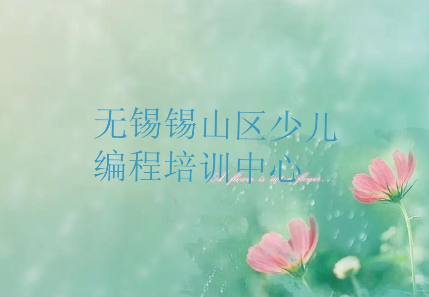 无锡锡山区少儿编程培训中心