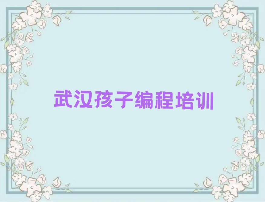 武汉武昌区少儿编程培训学校