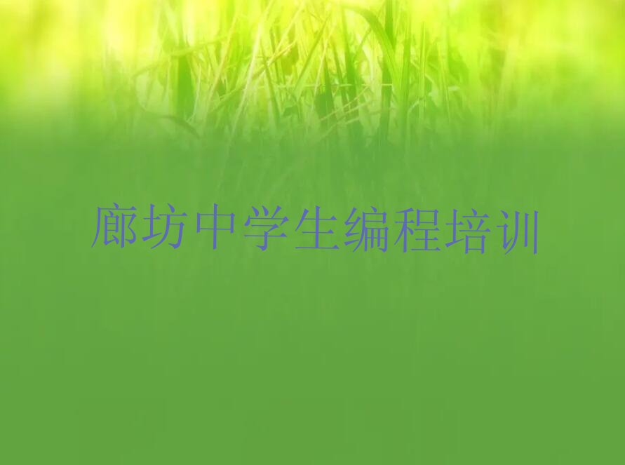 十大目前比较好的廊坊中学生编程培训机构排行榜