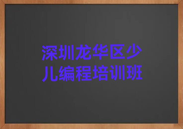 深圳龙华区少儿编程培训班
