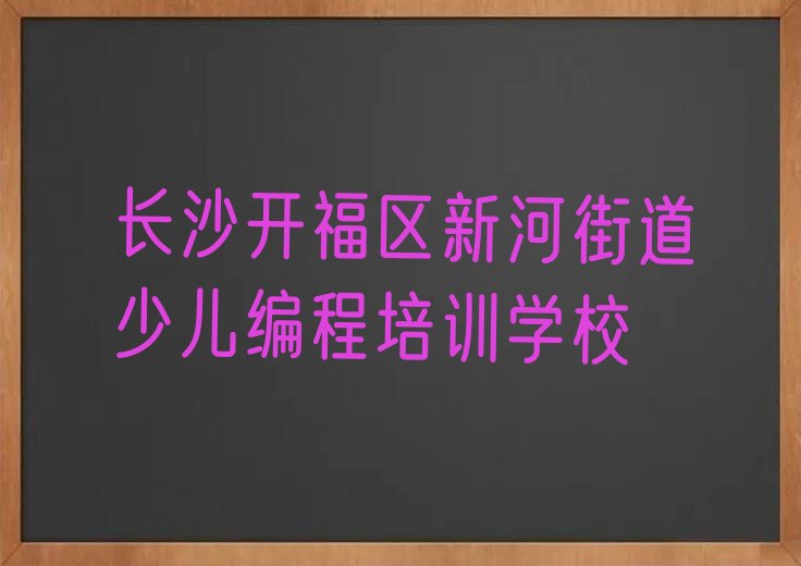 长沙开福区新河街道少儿编程培训学校