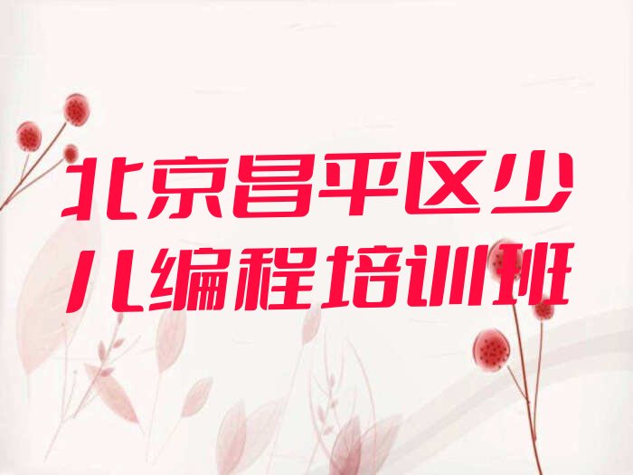 北京昌平区少儿编程培训班