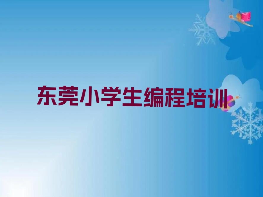 东莞小学生编程培训学校