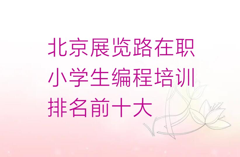 十大北京展览路在职小学生编程培训排名前十大排行榜