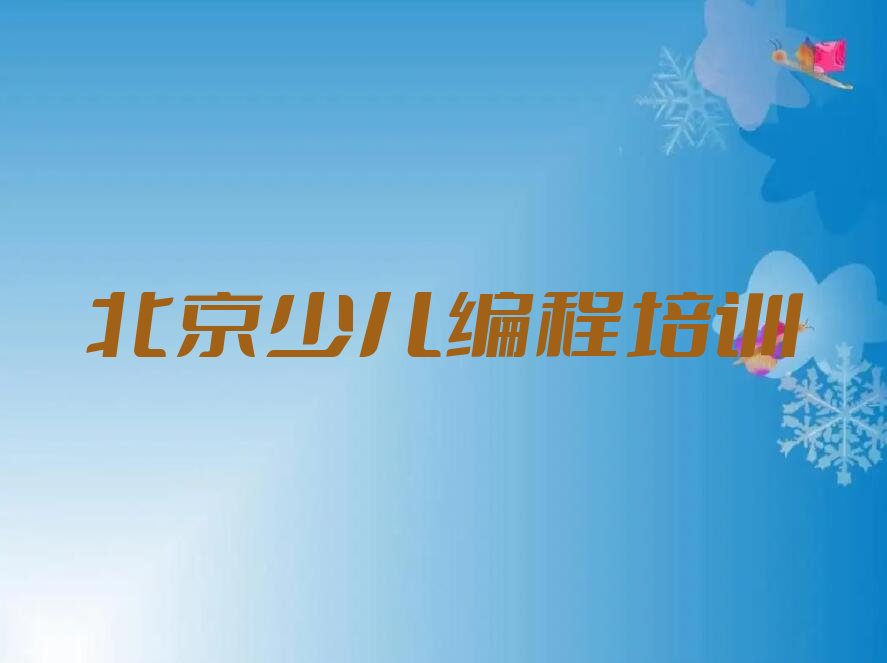 北京西城区少儿编程培训学校
