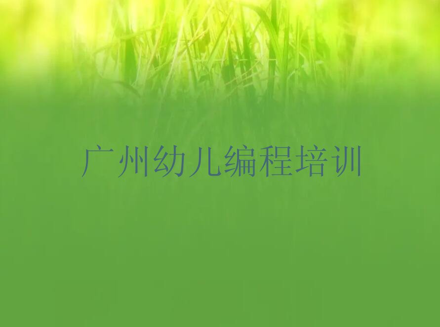 广州番禺区大石街道幼儿编程培训学校