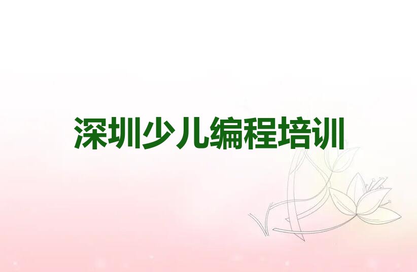 深圳中学生编程培训学校