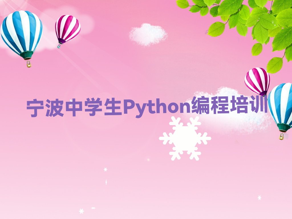 宁波中学生Python编程培训学校