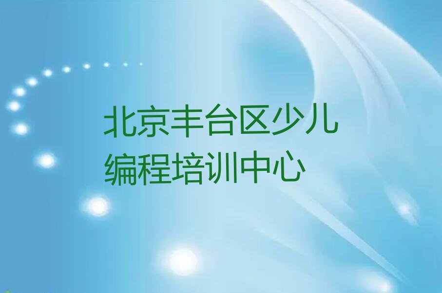 北京丰台区少儿编程培训中心
