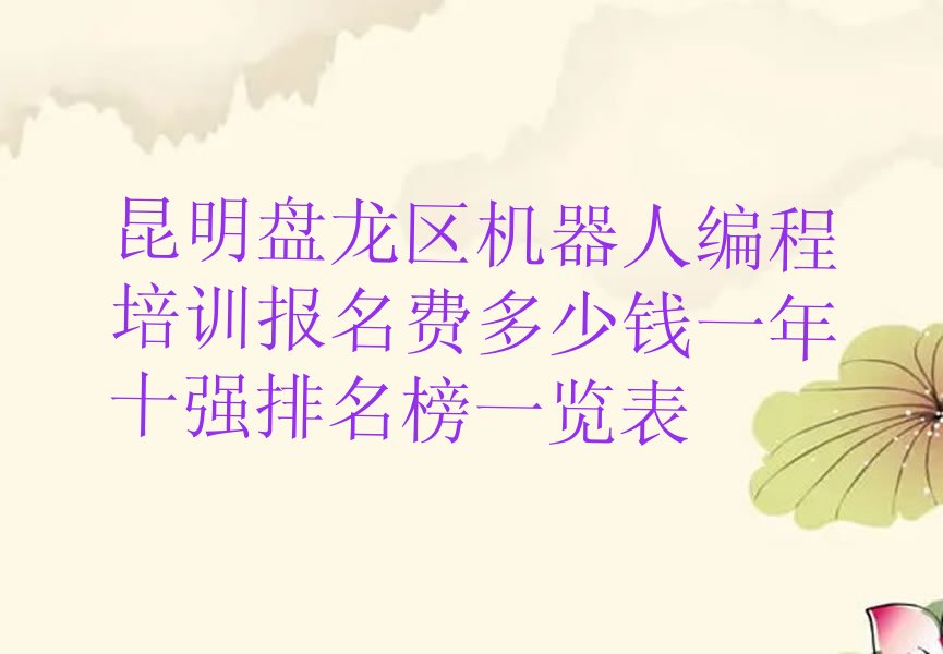 昆明盘龙区少儿编程培训班