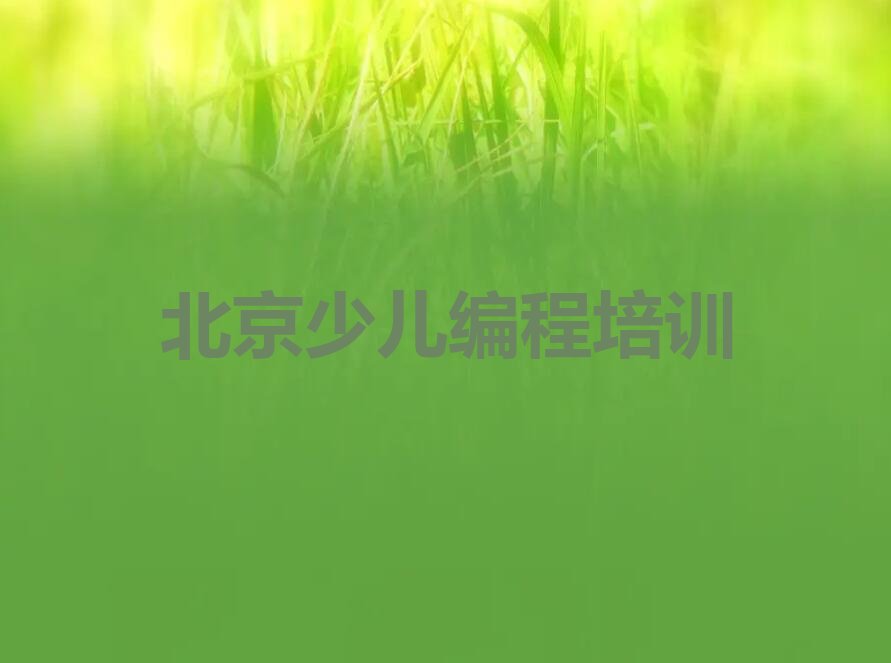 北京少儿编程培训学校