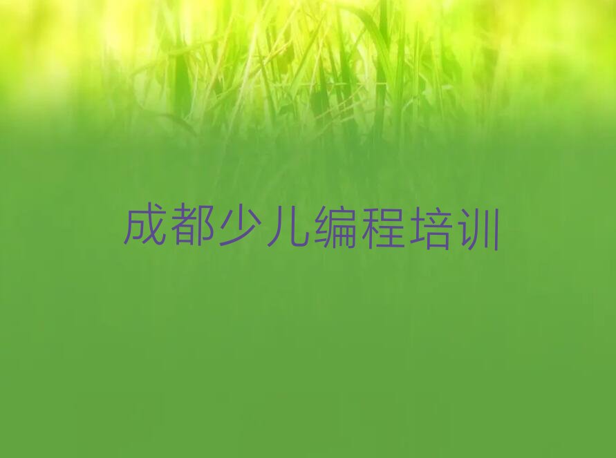 成都青少年编程培训学校