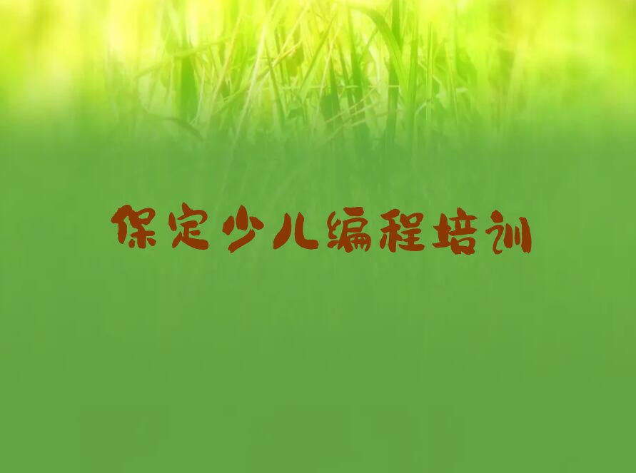 保定莲池区焦庄乡少儿编程培训学校