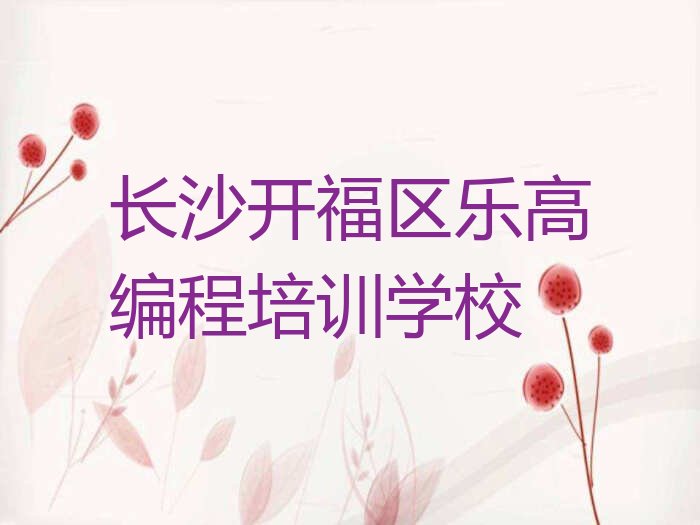 长沙开福区乐高编程培训学校