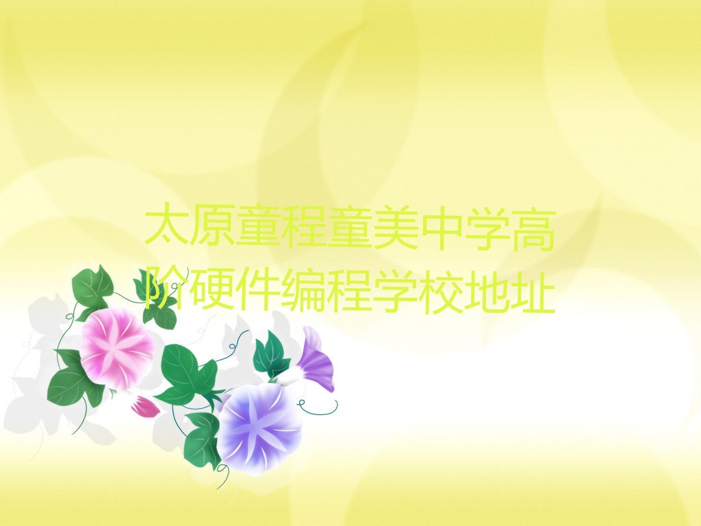 中学高阶硬件编程