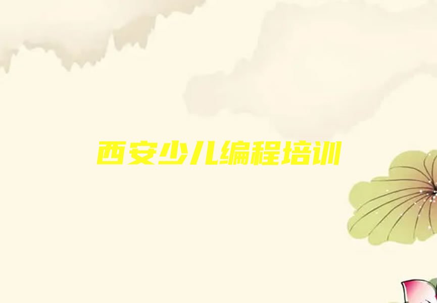 西安碑林区东关南街少儿编程培训学校