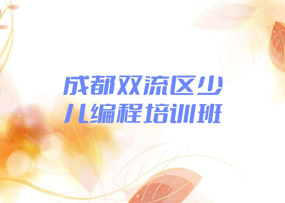 成都双流区少儿编程培训班