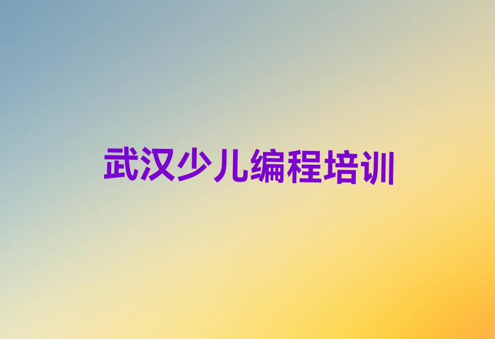 武汉汉阳区鹦鹉街道少儿编程培训学校